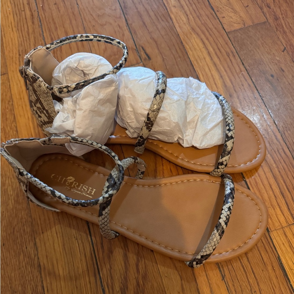 Snake Skin 2 strap Sandals